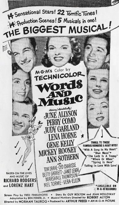 Judy Garland, Gene Kelly, June Allyson, Mickey Rooney, Perry Como, Lena Horne, Ann Sothern zdroj: imdb.com