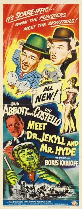 Boris Karloff (Dr. Henry Jekyll), Bud Abbott (Slim), Lou Costello (Tubby), Helen Westcott (Vicky Edwards) zdroj: imdb.com