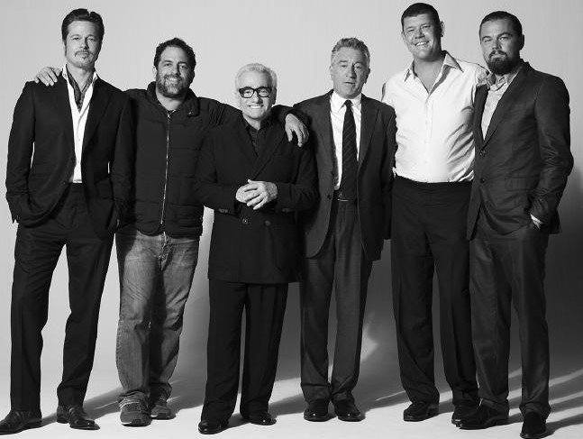 Brad Pitt, Robert De Niro, Leonardo DiCaprio, Martin Scorsese, Brett Ratner zdroj: imdb.com