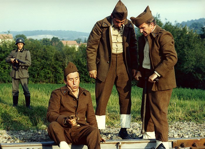 Jean Lefebvre (Pitivier), Henri Guybet (Tassin), Pierre Mondy (Sergent Chaudard)