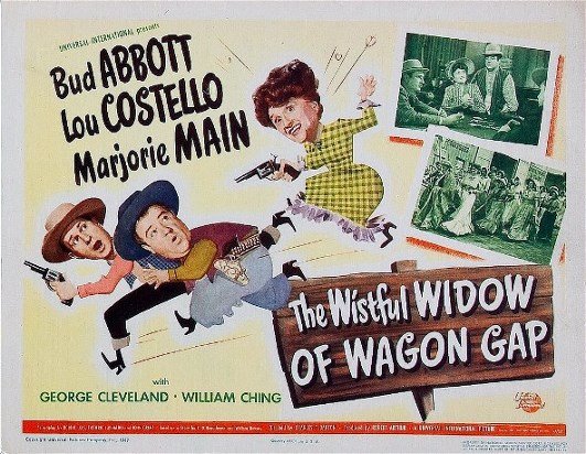 Bud Abbott (Duke Egan), Lou Costello (Chester Wooley), Marjorie Main (Widow Hawkins) zdroj: imdb.com