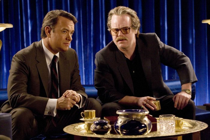 Tom Hanks (Charlie Wilson), Philip Seymour Hoffman (Gust Avrakotos) zdroj: imdb.com