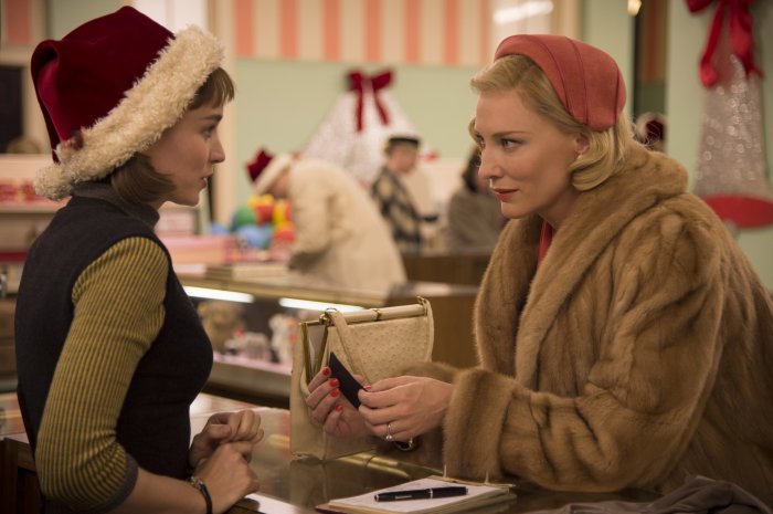 Cate Blanchett (Carol Aird), Rooney Mara (Therese Belivet) zdroj: imdb.com