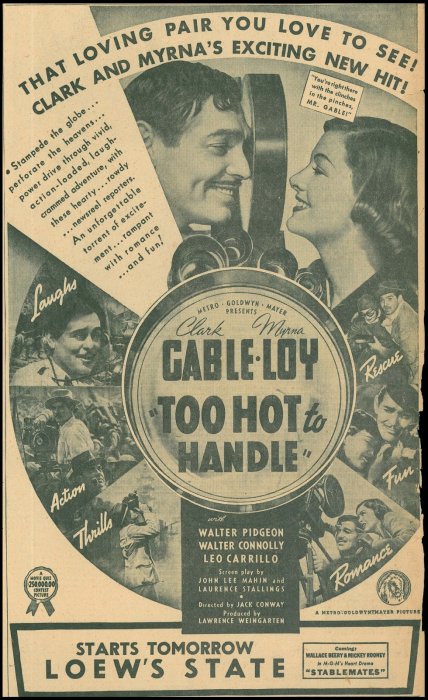 Clark Gable, Myrna Loy, Leo Carrillo, Walter Pidgeon zdroj: imdb.com
