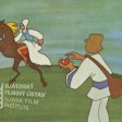  
Vľavo je Alžbeta na koni, kôň stojí na zadných nohách, predné má vo vzduchu, vpravo je mládenec, v ruke drží srdce, cez plece má tašku