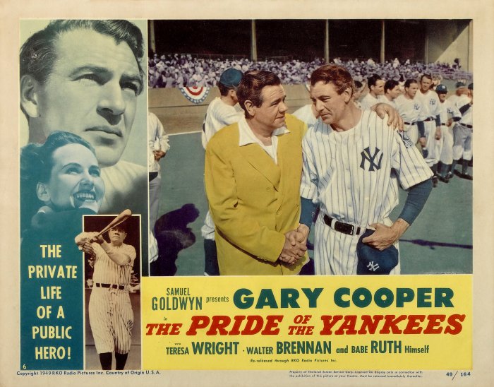Gary Cooper, Babe Ruth, Teresa Wright zdroj: imdb.com