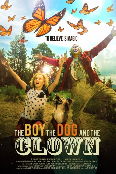 Gabriel Dell Jr. (Harry The Clown), Adrien Lyon (Adrien The Boy), Foxy The Dog (The Dog) zdroj: imdb.com