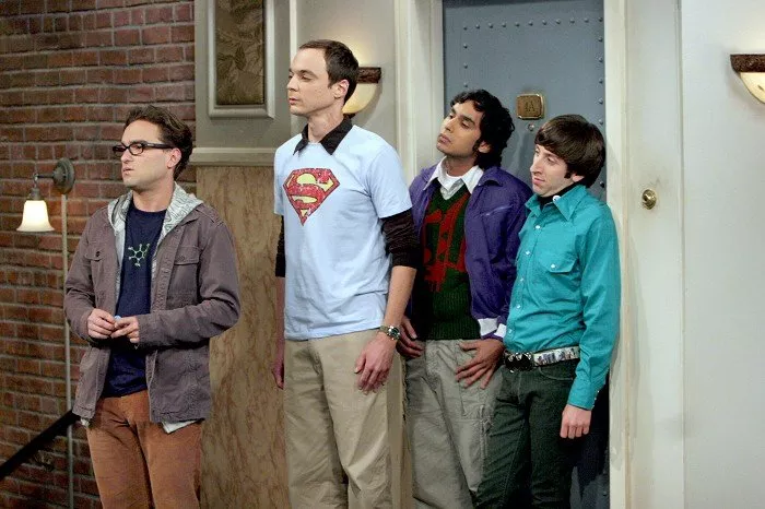 Johnny Galecki (Leonard Hofstadter), Jim Parsons (Sheldon Cooper), Kunal Nayyar (Raj Koothrappali), Simon Helberg (Howard Wolowitz)