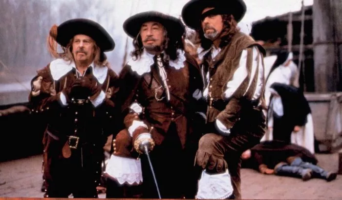 Jean-Luc Bideau (Athos), Raoul Billerey (Porthos), Philippe Noiret (D’Artagnan) zdroj: imdb.com