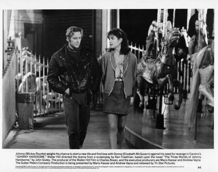 Mickey Rourke (John ’Johnny Handsome’ Sedley), Elizabeth McGovern (Donna McCarty) zdroj: imdb.com