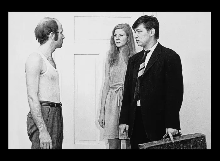Rainer Werner Fassbinder (Jorgos), Irm Hermann (Elisabeth), Peter Moland (Peter) zdroj: imdb.com