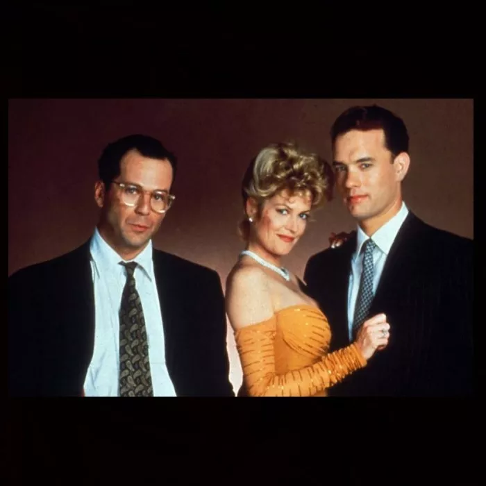 Tom Hanks (Sherman McCoy), Bruce Willis (Peter Fallow), Melanie Griffith (Maria Ruskin) zdroj: imdb.com