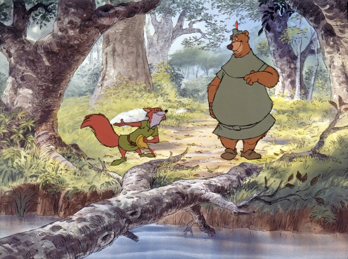 Brian Bedford (Robin Hood - A Fox), Phil Harris (Little John - A Bear) zdroj: imdb.com
