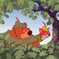 Brian Bedford (Robin Hood - A Fox), Phil Harris (Little John - A Bear)
