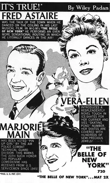 Fred Astaire (Charlie Hill), Marjorie Main (Mrs. Phineas Hill), Vera-Ellen (Angela Bonfils) zdroj: imdb.com