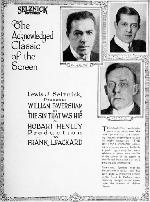 The Sin That Was His (1920)