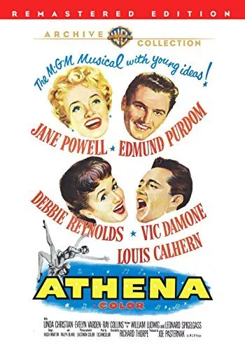 Debbie Reynolds (Minerva Mulvain), Jane Powell (Athena Mulvain), Vic Damone (Johnny Nyle), Edmund Purdom (Adam Calhorn Shaw) zdroj: imdb.com