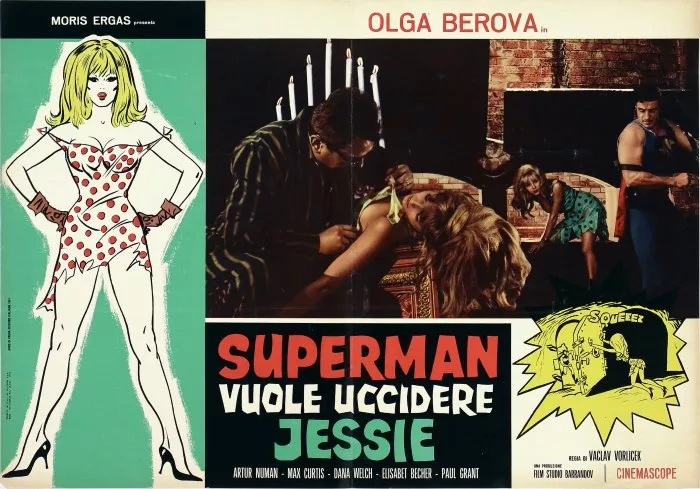 Olga Schoberová (Jessie), Jiří Sovák (docent Jindřich Beránek), Juraj Višný (Superman) zdroj: imdb.com