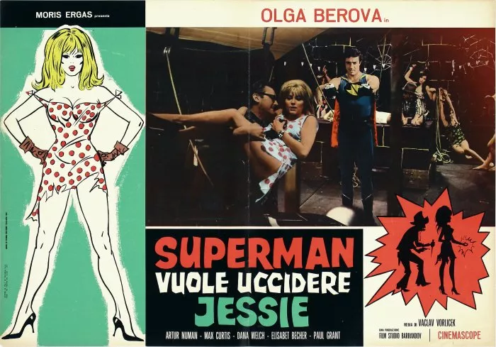 Olga Schoberová (Jessie), Jiří Sovák (docent Jindřich Beránek), Juraj Višný (Superman) zdroj: imdb.com