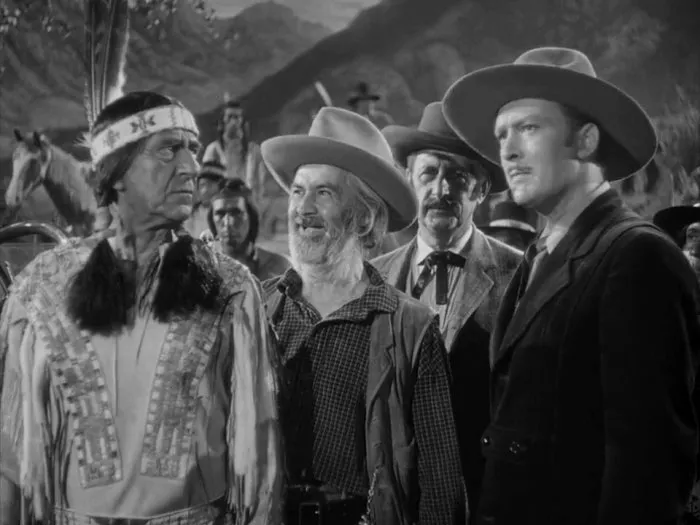 Stanley Andrews (Mason - Indian Agent), George ’Gabby’ Hayes (Despirit Dean), Albert Dekker (Jim ’Hunk’ Gardner), Robert Warwick zdroj: imdb.com
