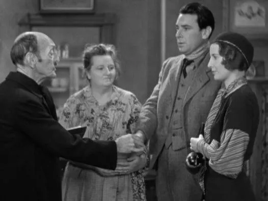 Barbara Stanwyck (Joan Gordon), Lucille Ward (Ma - Elmer’s Wife), George Brent (Jim Gilson), Clarence Wilson (Elmer, the Justice of the Peace) zdroj: imdb.com