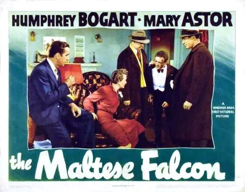 Humphrey Bogart (Samuel Spade), Peter Lorre (Joel Cairo), Mary Astor (Brigid O’Shaughnessy), Ward Bond (Detective Tom Polhaus), Barton MacLane (Lt. of Detectives Dundy) zdroj: imdb.com