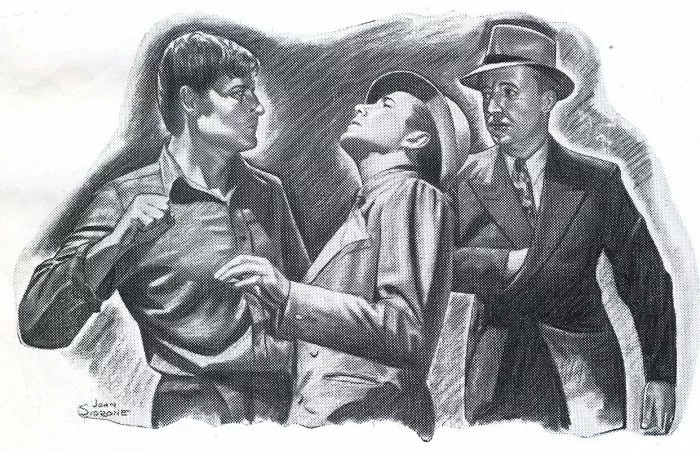 Humphrey Bogart (’Baby Face’ Martin), Allen Jenkins (Hunk), Joel McCrea (Dave) zdroj: imdb.com