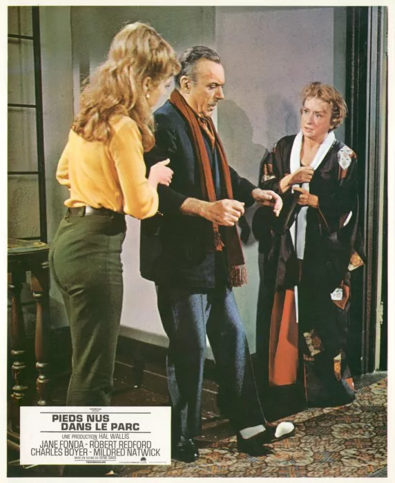 Jane Fonda (Corie Bratter), Charles Boyer (Victor Velasco), Mildred Natwick (Ethel Banks) zdroj: imdb.com