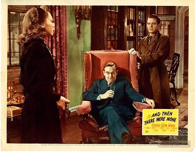 June Duprez (Vera Claythorne), Barry Fitzgerald (Judge Francis J. Quincannon), Louis Hayward (Philip Lombard) zdroj: imdb.com