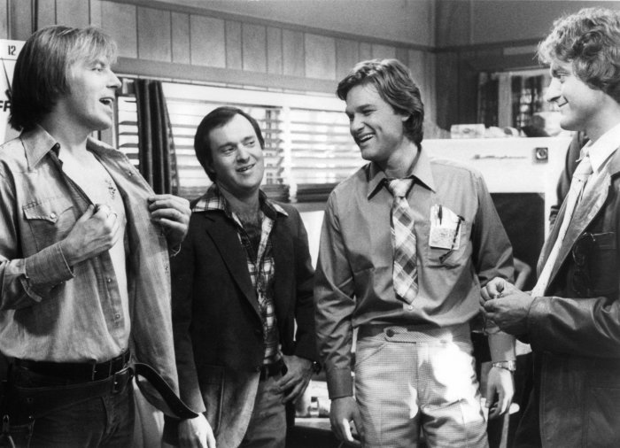 Kurt Russell (Rudy Russo), Gerrit Graham (Jeff), David L. Lander (Freddie Paris), Michael McKean (Eddie Winslow) zdroj: imdb.com