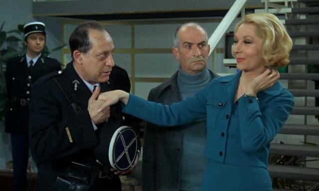 Louis de Funès (Antoine Brisebard), Claude Gensac (Sylvie Brisebard), Paul Préboist (L’adjudant de gendarmerie) zdroj: imdb.com