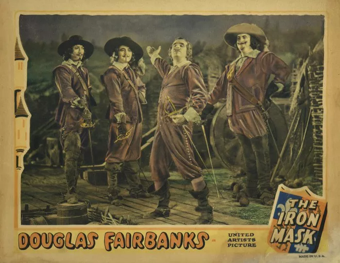 Douglas Fairbanks (D’Artagnan), Gino Corrado (Aramis), Léon Bary (Athos), Tiny Sandford (Porthos) zdroj: imdb.com