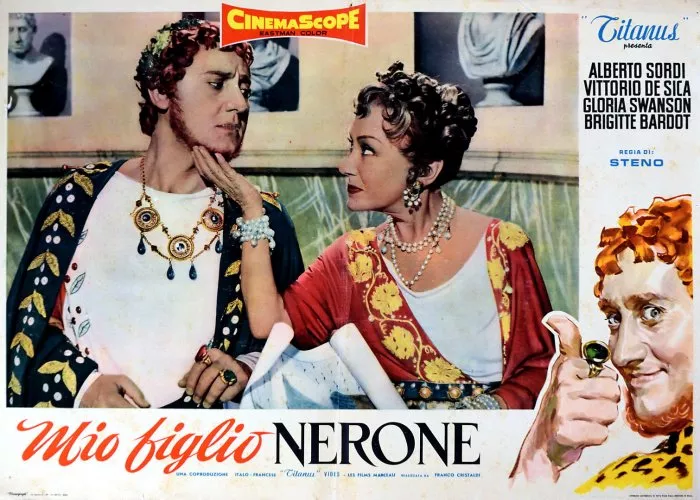 Alberto Sordi (Nero), Gloria Swanson (Agrippina) zdroj: imdb.com
