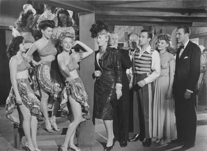Rita Hayworth (Rusty Parker), Gene Kelly (Danny McGuire), Eve Arden, Dusty Anderson, Lee Bowman, Leslie Brooks, Karen X. Gaylord, Otto Kruger zdroj: imdb.com