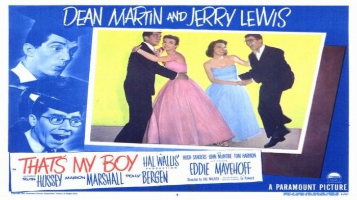 Polly Bergen (Betty ’Babs’ Hunter), Jerry Lewis (’Junior’ Jackson), Dean Martin (Bill Baker), Marion Marshall (Terry Howard) zdroj: imdb.com