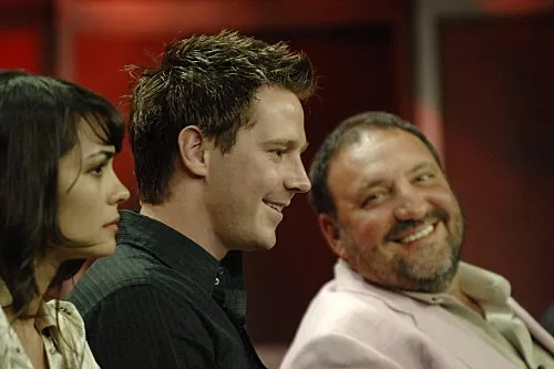 Joel Silver, Jason Dohring (Josef Kostan), Shannyn Sossamon (Coraline) zdroj: imdb.com