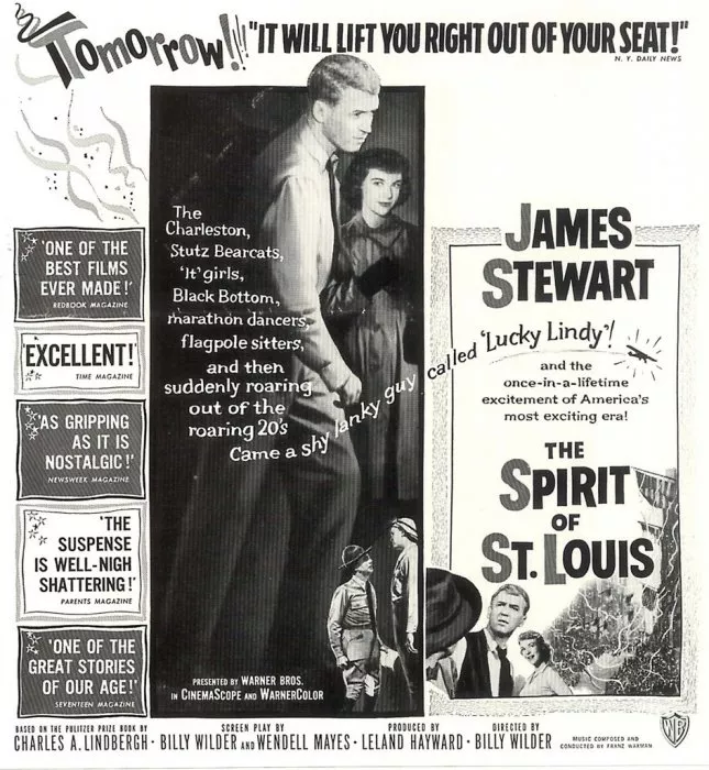 James Stewart (Charles Augustus ’Slim’ Lindbergh), Patricia Smith (Mirror Girl) zdroj: imdb.com