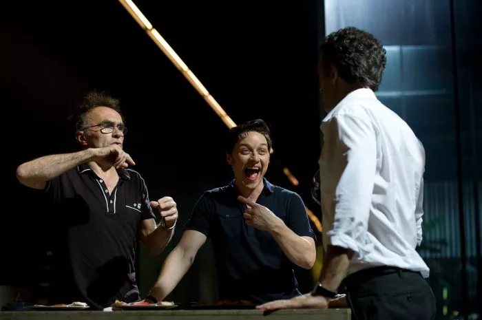 Danny Boyle, Vincent Cassel (Franck), James McAvoy (Simon) zdroj: imdb.com