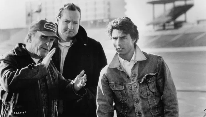 Tom Cruise (Cole Trickle), Robert Duvall (Harry Hogge), Randy Quaid (Tim Daland) zdroj: imdb.com