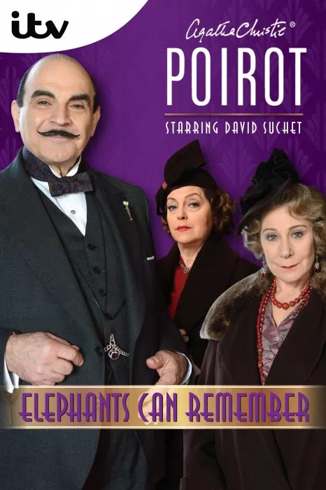 Greta Scacchi (Mrs. Burton-Cox), David Suchet (Hercule Poirot), Zoë Wanamaker (Ariadne Oliver) zdroj: imdb.com