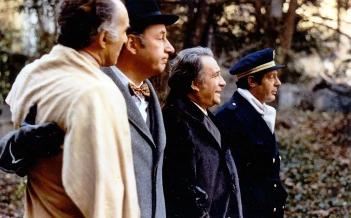 Marcello Mastroianni (Marcello), Philippe Noiret (Philippe), Michel Piccoli (Michel), Ugo Tognazzi (Ugo) zdroj: imdb.com
