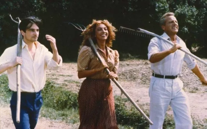Jean-Pierre Léaud (Mario), Mariangela Melato (Francesca), Orazio Orlando (Guido) zdroj: imdb.com
