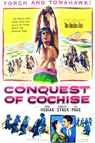 John Hodiak (Cochise), Joy Page (Consuelo de Cordova), Robert Stack (Maj. Tom Burke) zdroj: imdb.com
