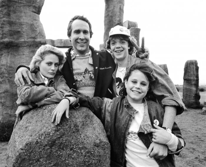 Chevy Chase (Clark Griswold), Beverly D’Angelo, Dana Hill (Audrey Griswold), Jason Lively (Rusty Griswold) zdroj: imdb.com