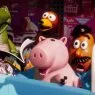 John Ratzenberger (Hamm), Wallace Shawn (Rex), Jim Varney (Slinky Dog), Don Rickles (Mr. Potato Head)