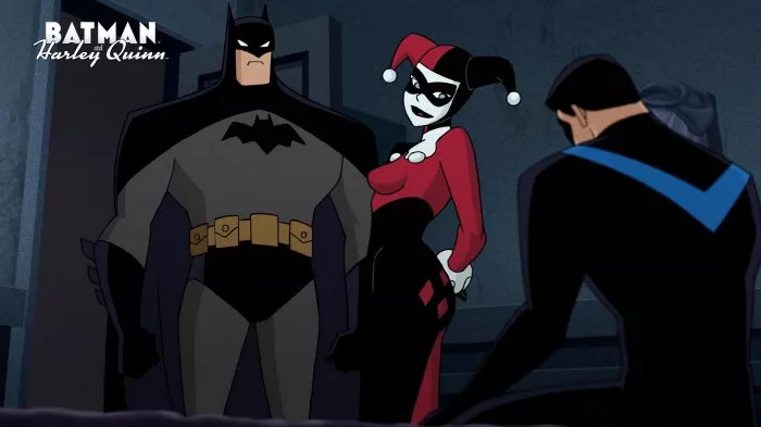 Kevin Conroy (Batman), Loren Lester (Nightwing), Melissa Rauch (Harley Quinn) zdroj: imdb.com