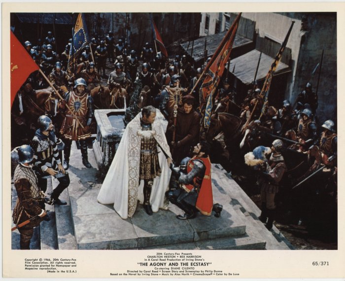 Rex Harrison (Pope Julius II), Alberto Lupo (Francesco Maria della Rovere, duke of Urbino) zdroj: imdb.com